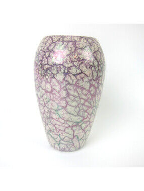 Antique Weller Pottery Cloudburst Vase 5" Lustre Mottled Purple Art Deco 1920s